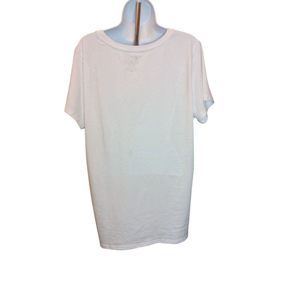Aveto White Short Sleeve T-Shirt Women's Sz. 2X Plus - Picture 4 of 5
